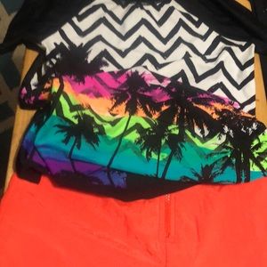 Set - swim shirt and coverup short girls large new